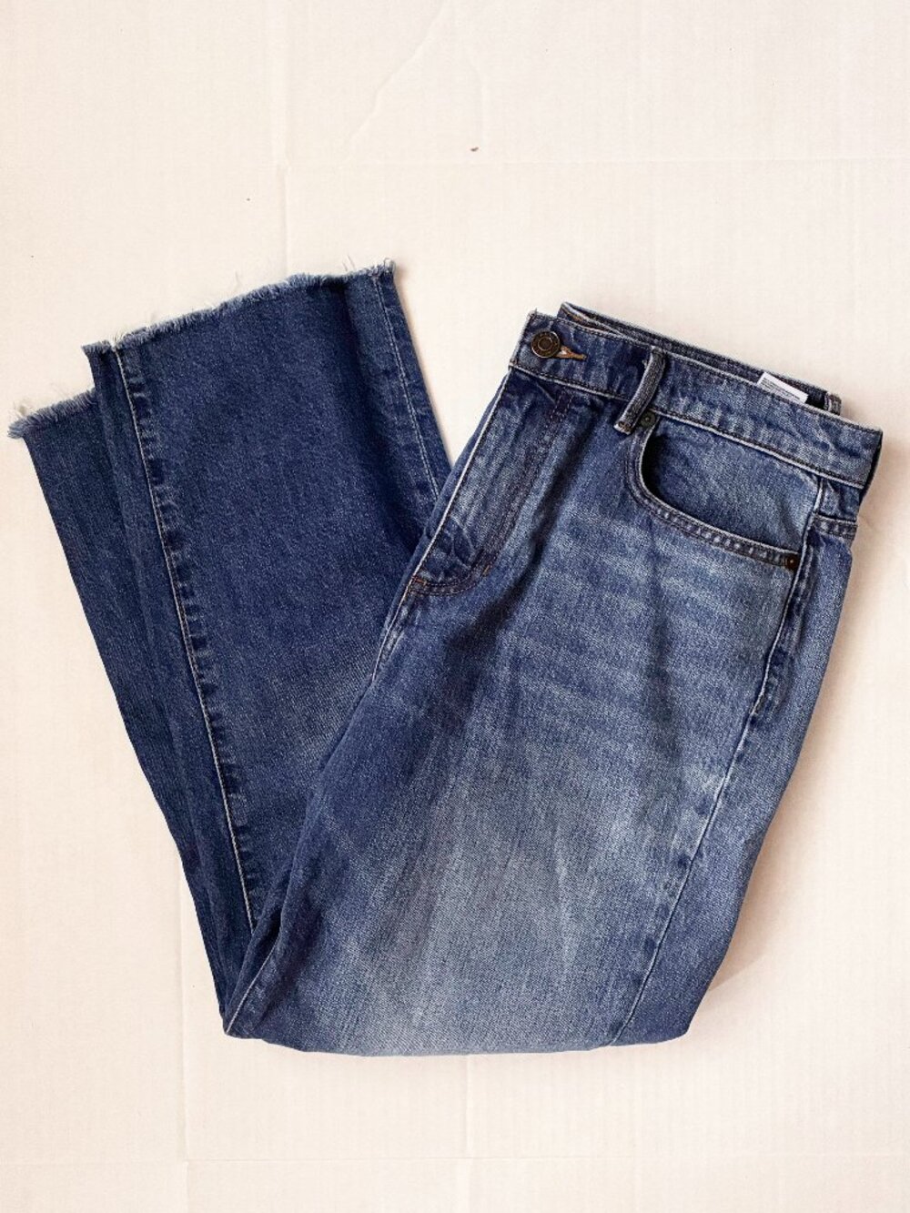 Banana Republic Vintage Straight Frayed Raw Hem Distressed Jeans - 30
